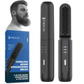 Cordless Beard & Hair Straightening Brush for Men - Travel-Friendly Hot Comb