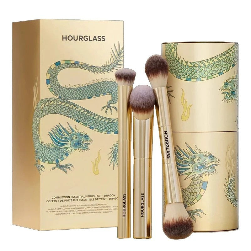 3-Piece Makeup Brush Set for Foundation Powder Concealer - Hourglass