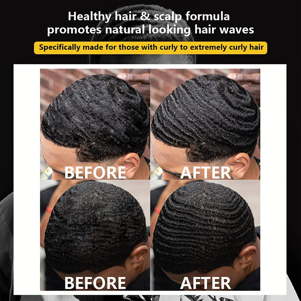 Men's Natural Wave Pomade for Strong Hold & Easy Wash - Hair Styling Cream