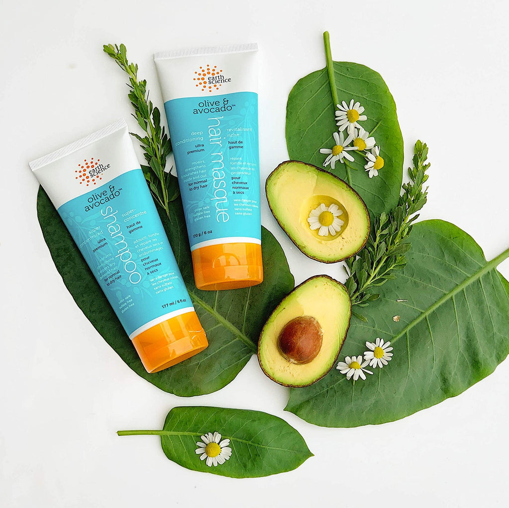 Deep Conditioning Hair Mask for Dry & Damaged Hair - Olive & Avocado, 2 Pack