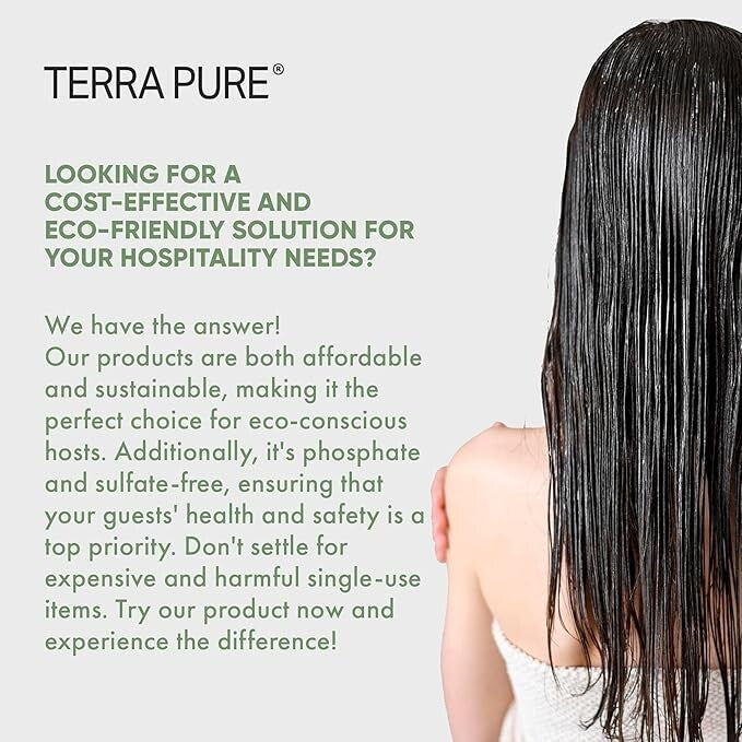 Hotel Shampoo & Conditioner Set - Eco-Friendly Green Tea, 1-Gallon Bottles
