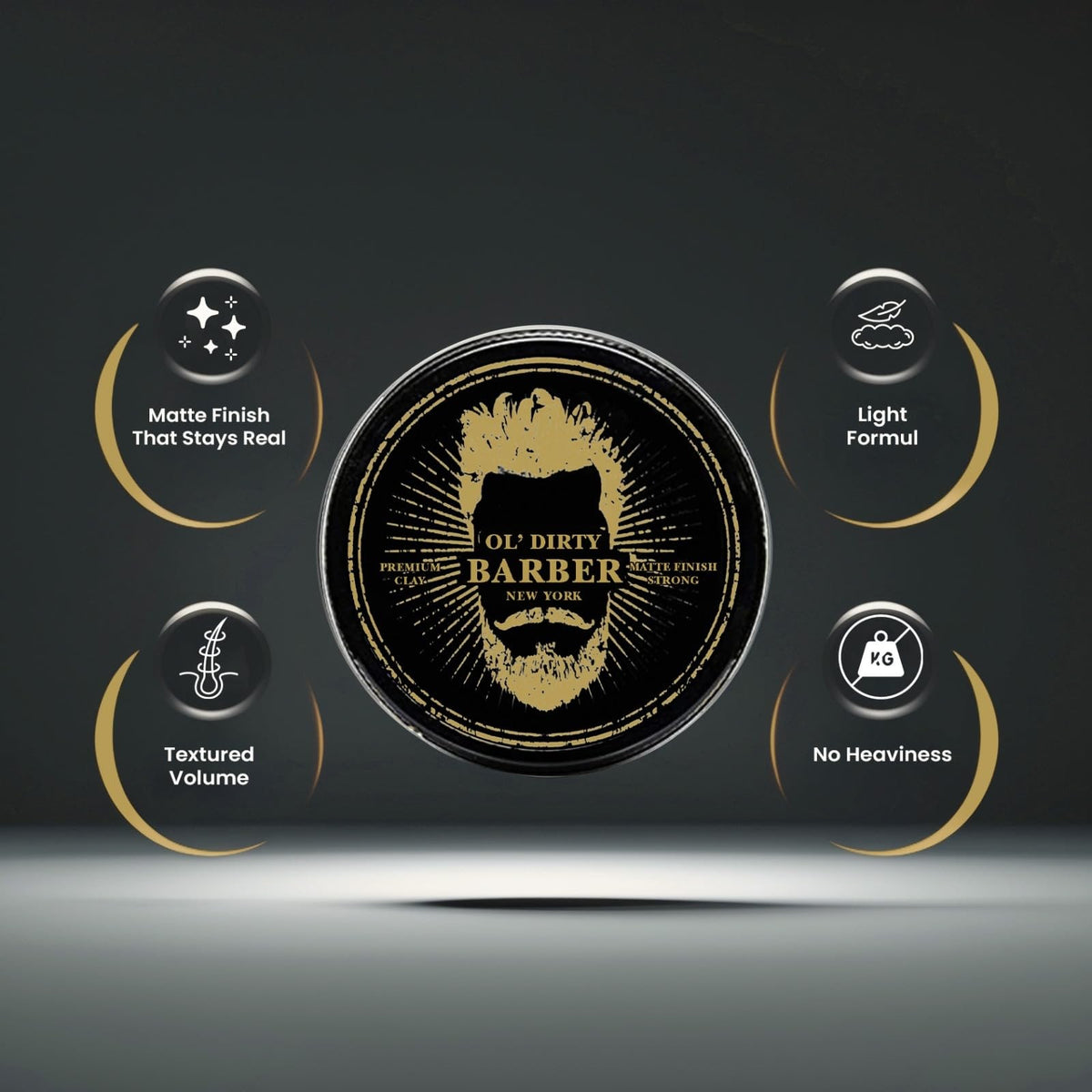 Water-Based High Shine Strong Hold Hair Pomade for Men 4oz