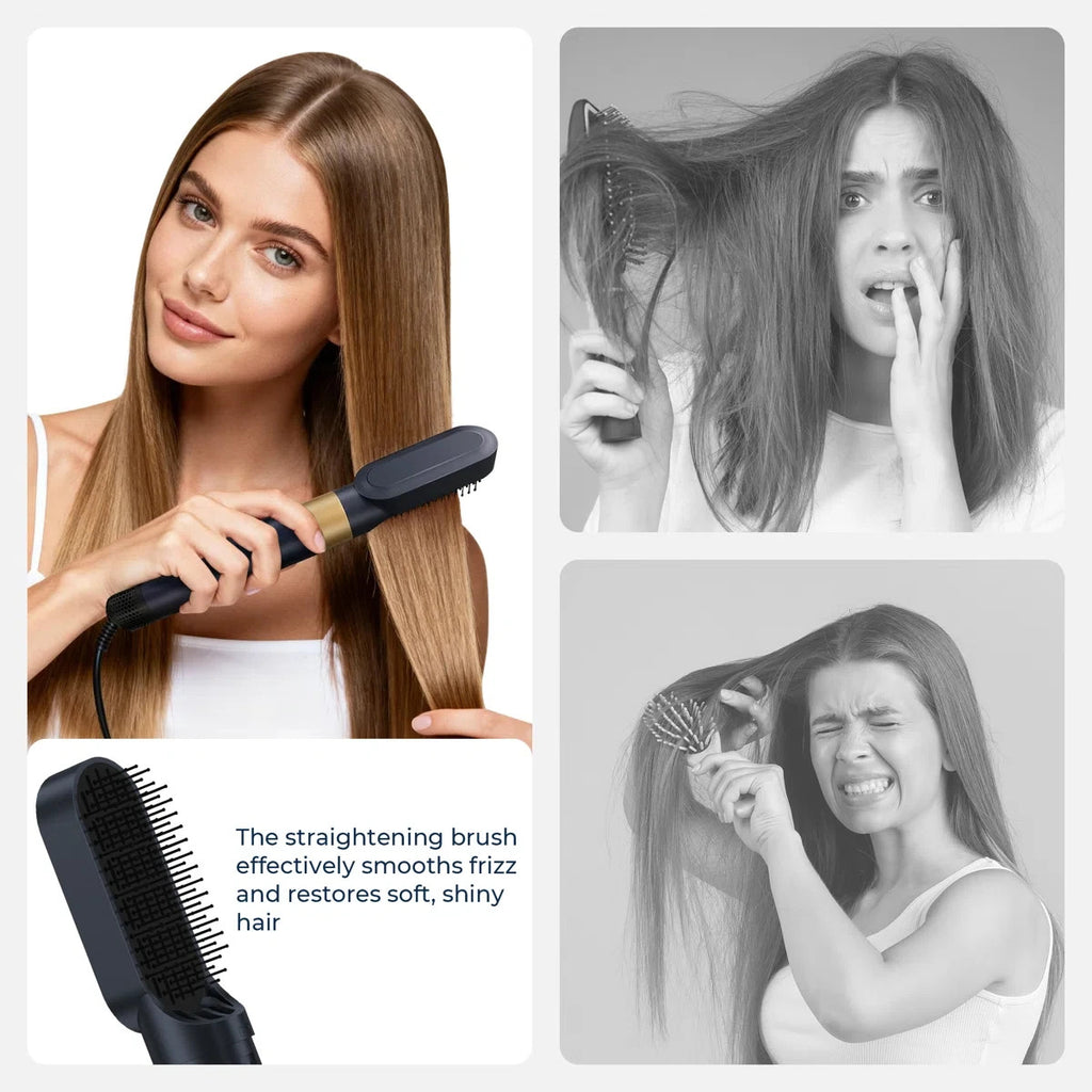 Multi-Function Hair Dryer Styler Brush with 5 Attachments - Salon Styling at Home