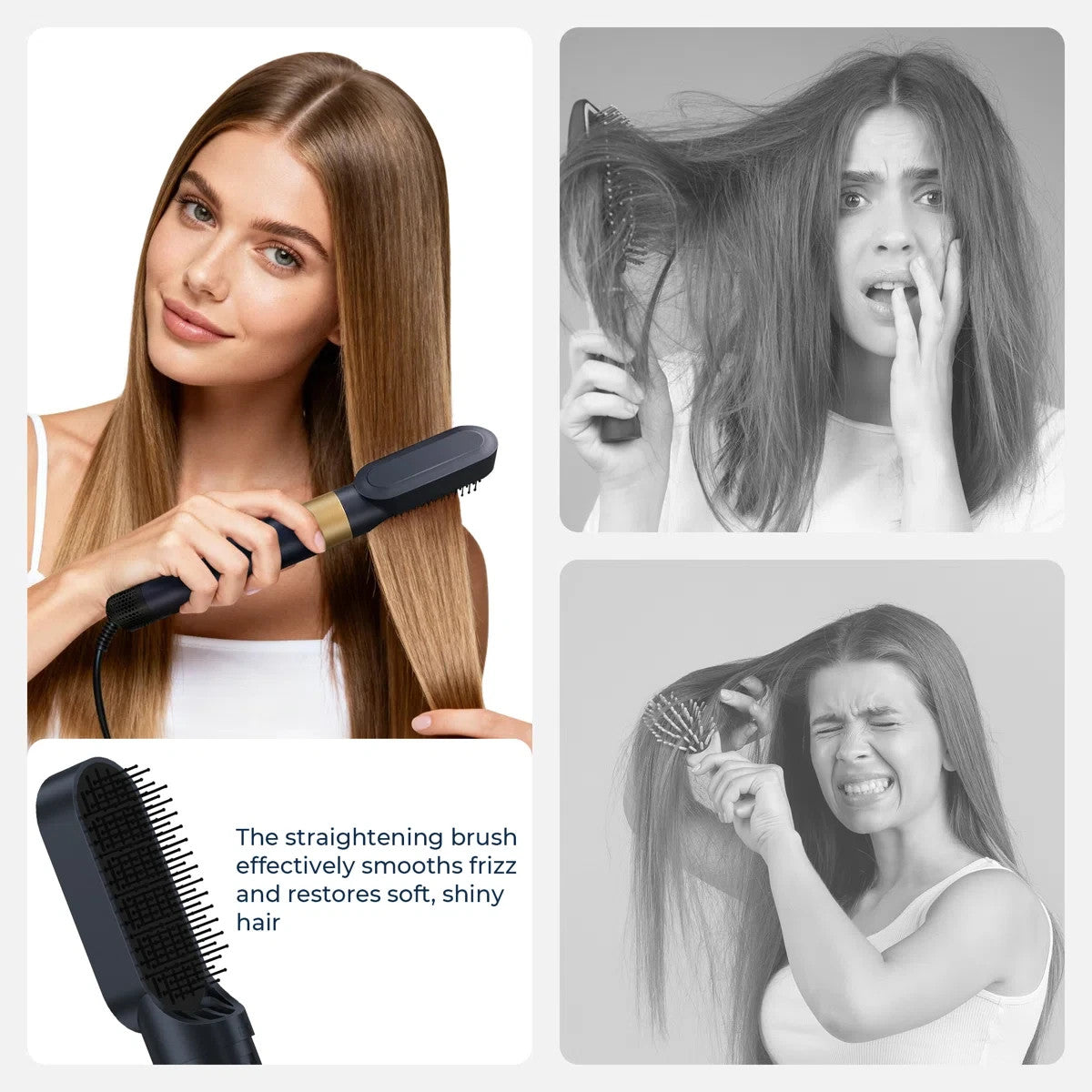 Multi-Function Hair Dryer Styler Brush with 5 Attachments - Salon Styling at Home