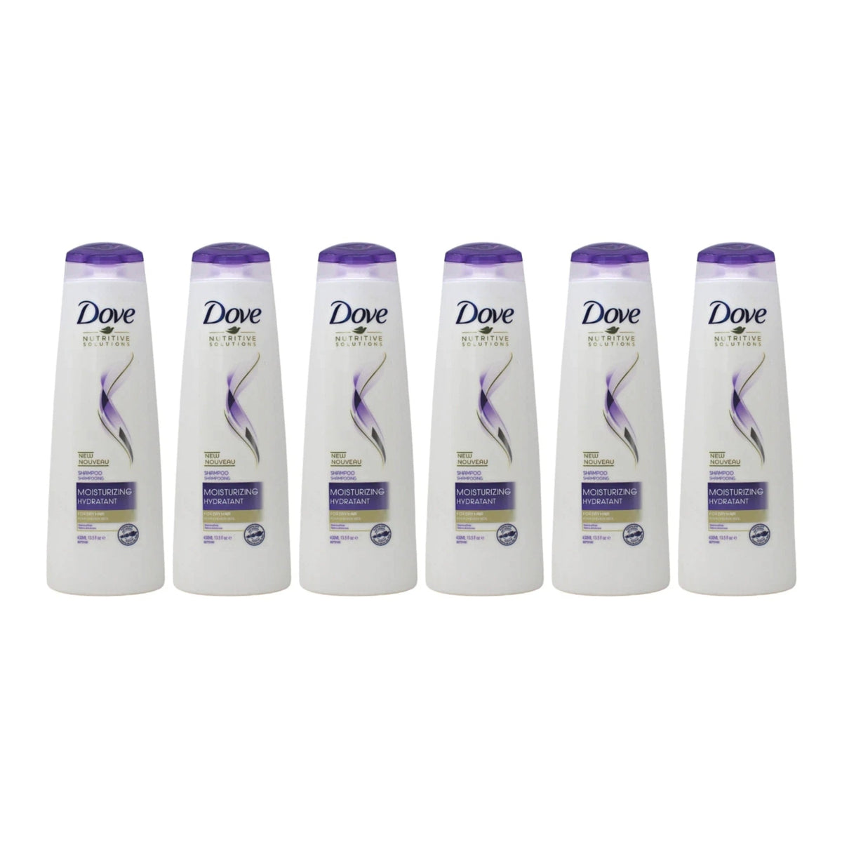 Moisturizing Shampoo for Dry Hair - Nourishing Hydrating Care 13.5 fl oz (Pack of 6)