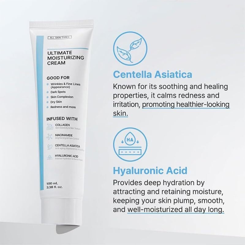 2PCS Youthful Moisturizing Face Cream - Collagen & Hyaluronic Acid