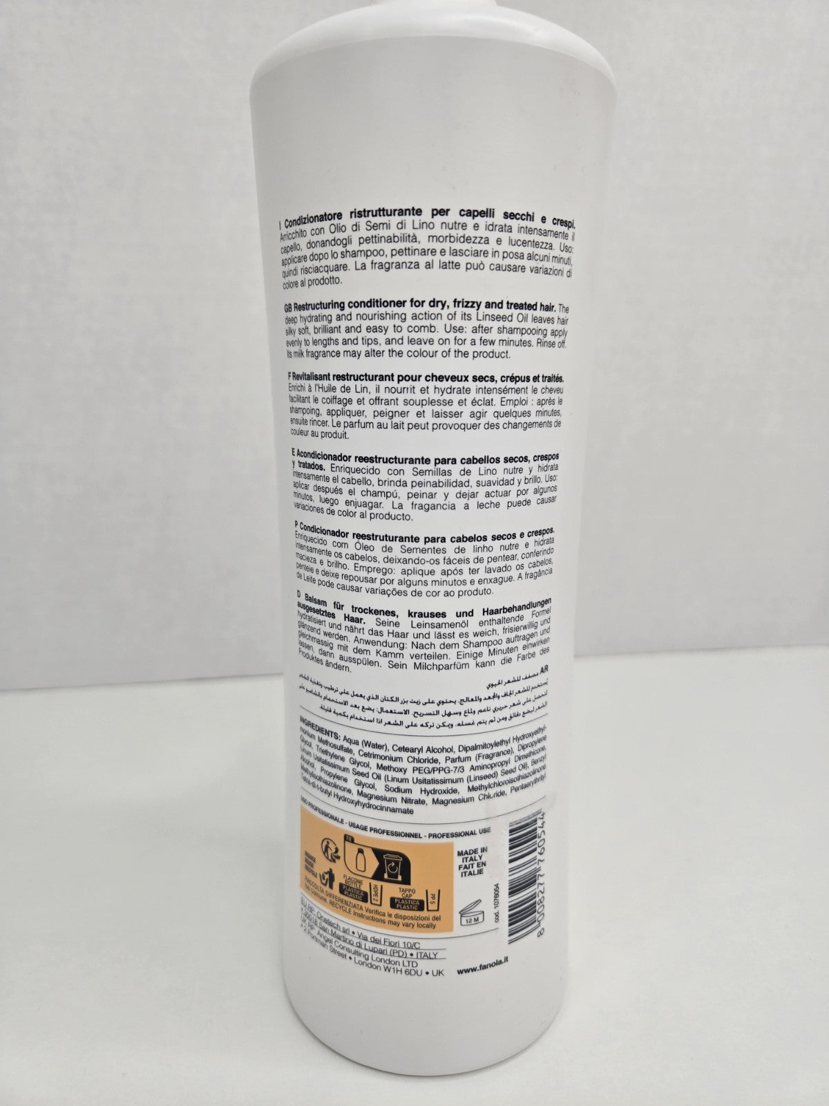 Fanola Nourishing Hair Conditioner 2 Pack 1000ml Deep Hydrating Repair