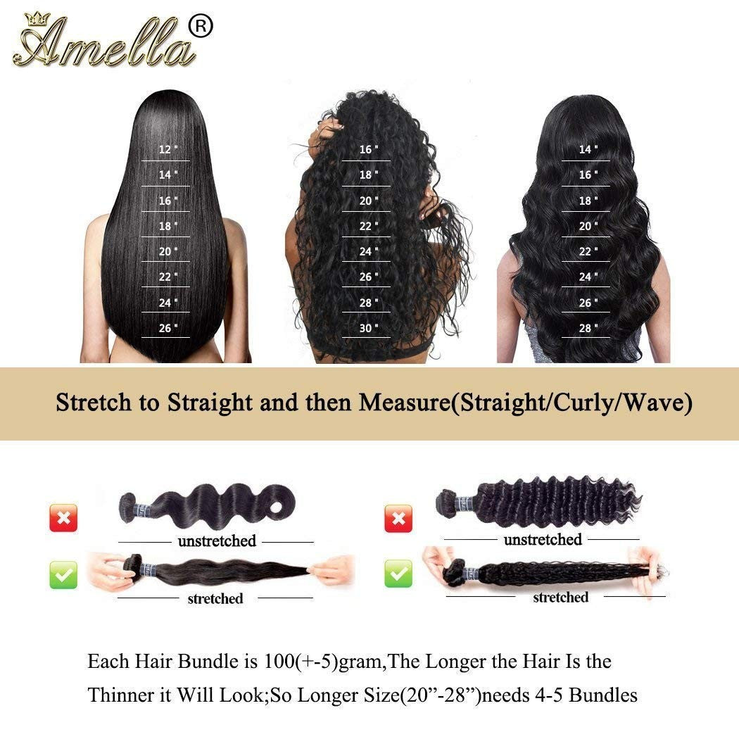 Brazilian Body Wave Human Hair Bundle 20 Inch Virgin Hair Extensions