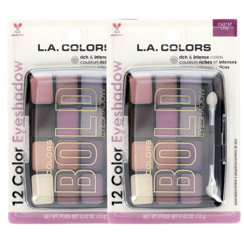 12-Color Eyeshadow Palette - Multiple Shades & Application Brush Included