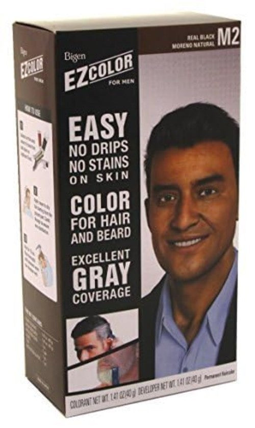 Men's Black Hair & Beard Color Kit No Ammonia 3-Pack - Nourishing Formula