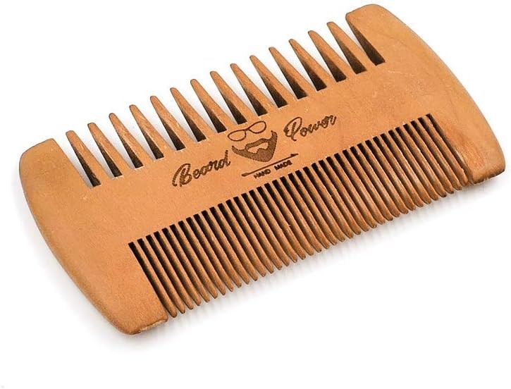 Wooden Beard Comb with Travel Case for Men - Natural Bamboo Grooming Kit