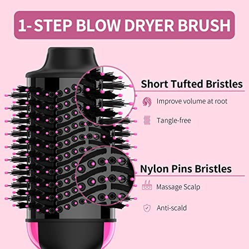 4-in-1 Hair Dryer Brush and Styler - Ceramic Ionic Volumizing Hot Air Brush