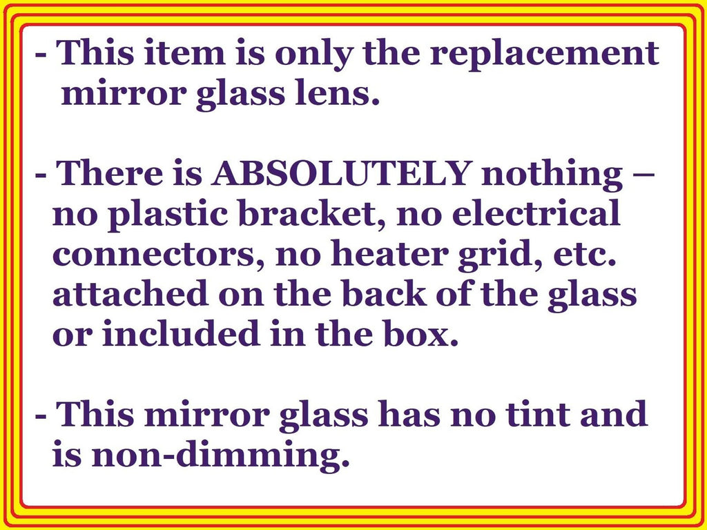 Left Side Replacement Mirror Glass with Adhesive for Saturn Astra – 7.5 in Trapezoid