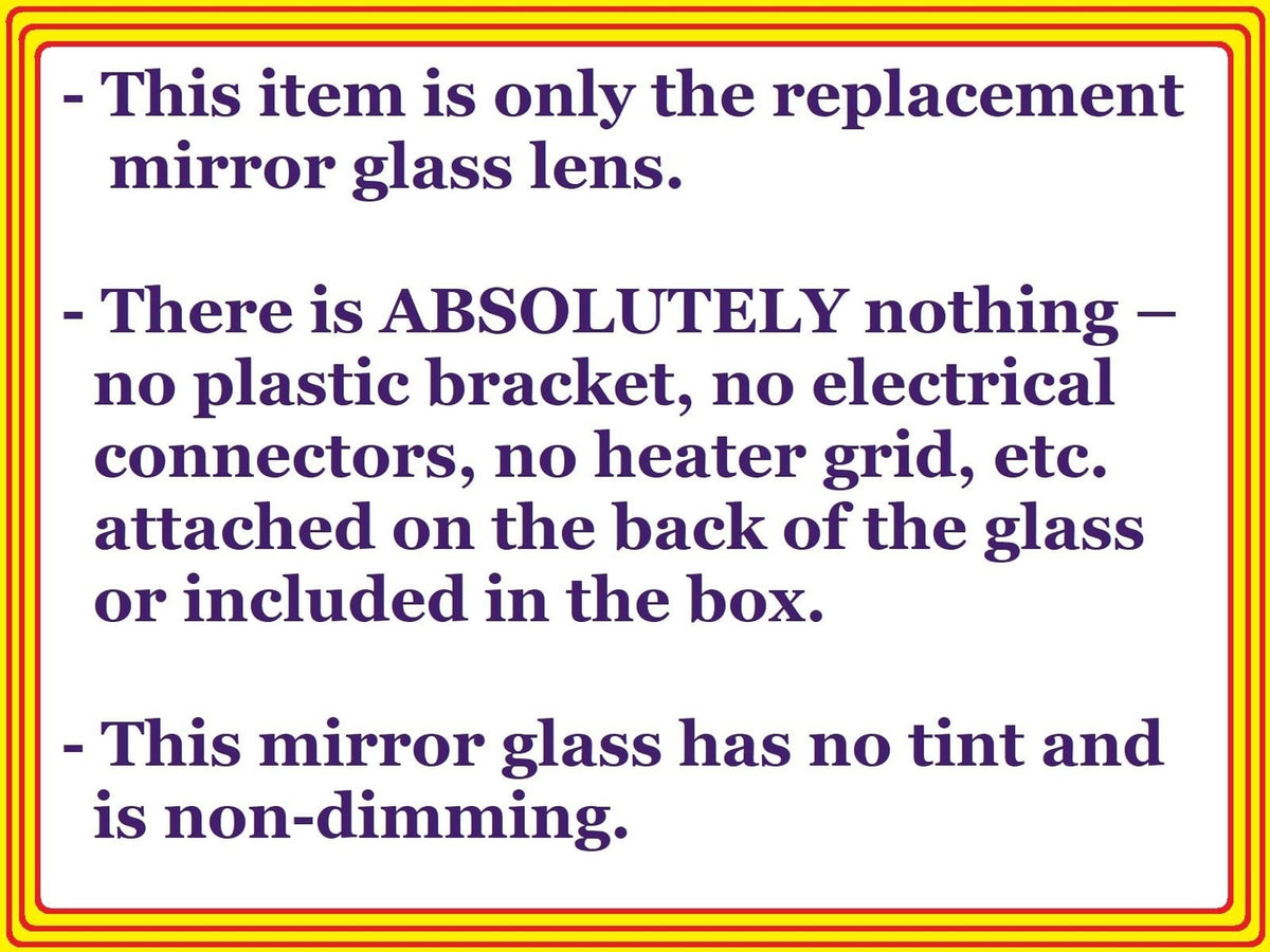 Left Side Replacement Mirror Glass with Adhesive for Saturn Astra – 7.5 in Trapezoid