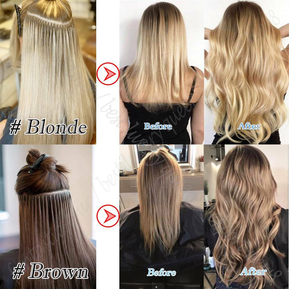 Nano Ring Hair Extensions Micro Loop Link Beads Remy Human Hair Thick 16-24 Inch