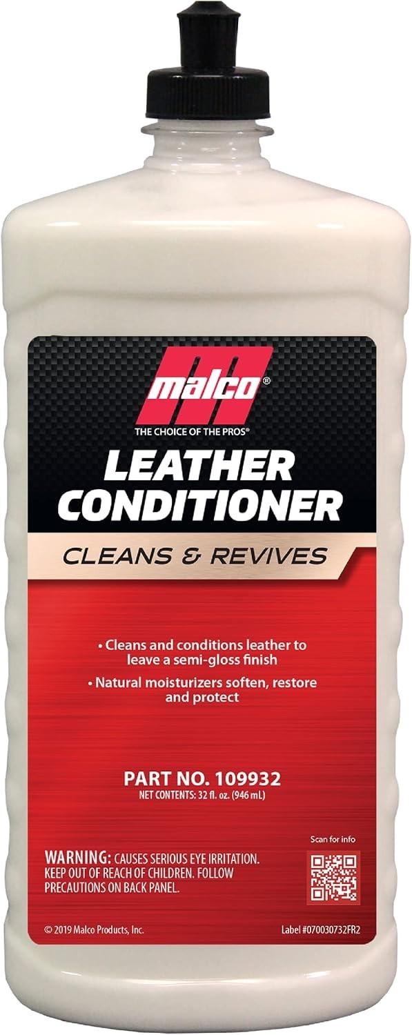 Leather Conditioner for Automotive Interiors 32 Oz UV Protection - Restores & Protects