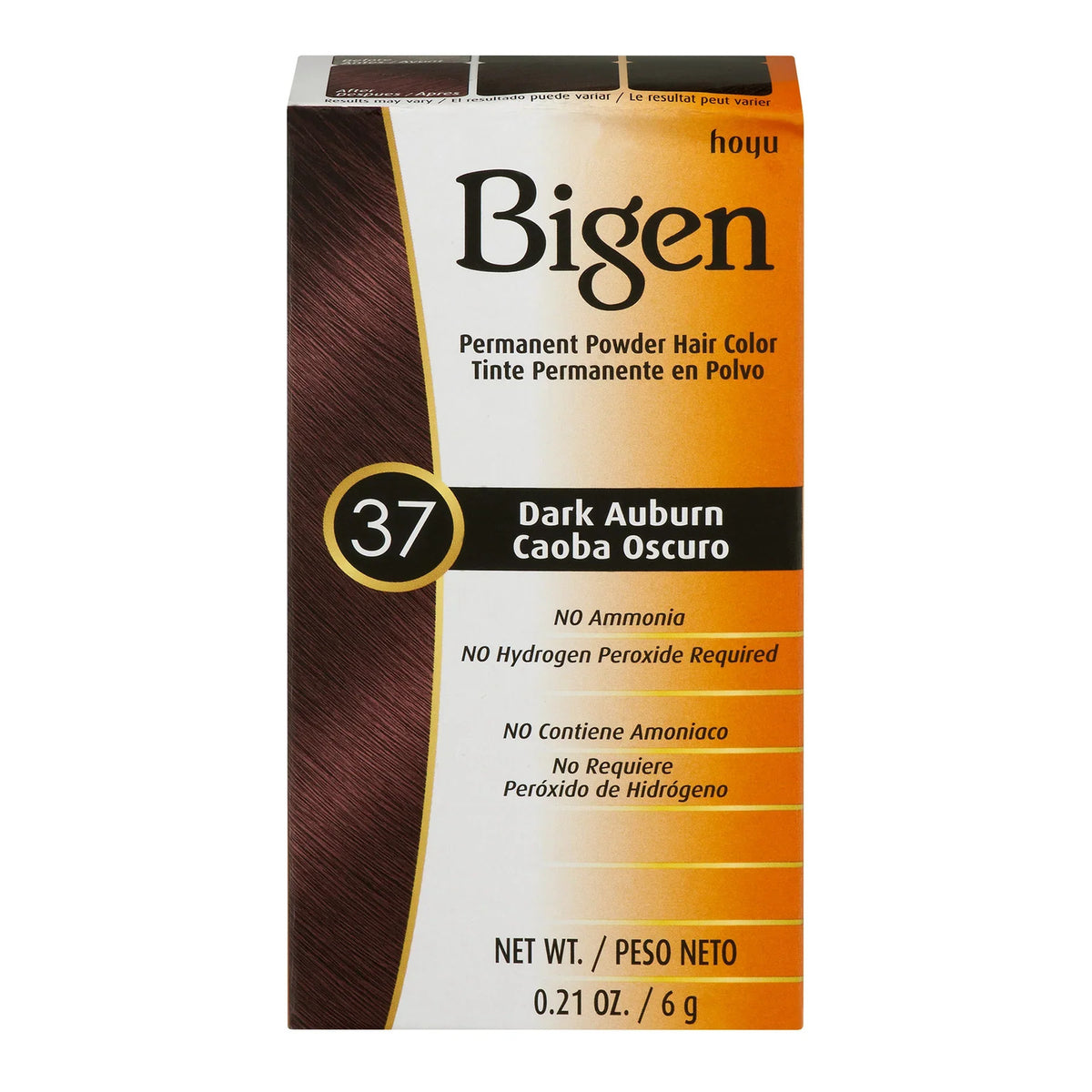 Hair Color Powder - Chocolate Brown, Gray Coverage, Ammonia-Free, 12 Pack