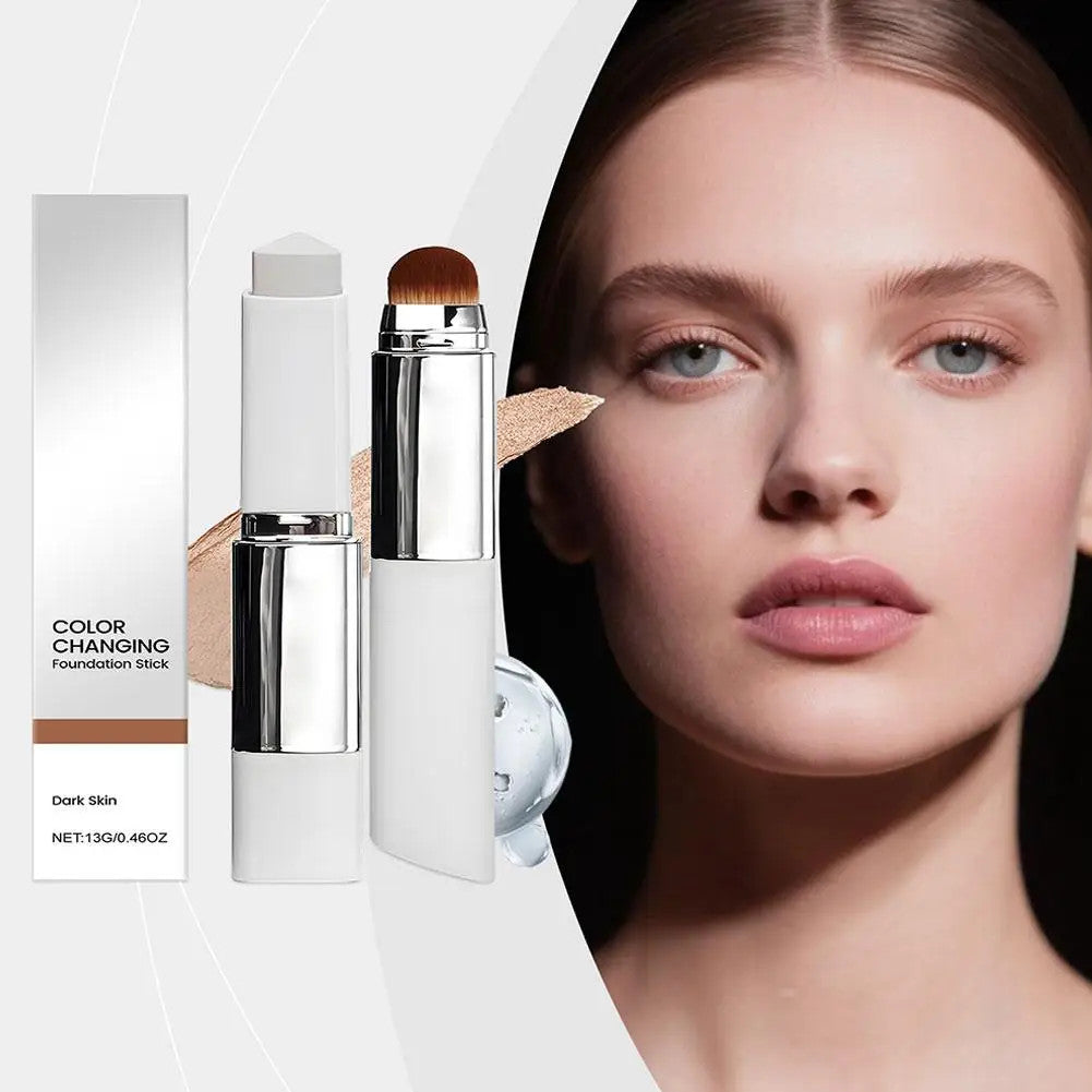 2-in-1 Color Changing Foundation Stick – Moisturizing, Brightening Liquid Cream