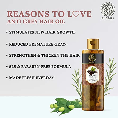 Natural Hair Oil for Grey Hair & Hair Fall - 150ml Ayurvedic Treatment
