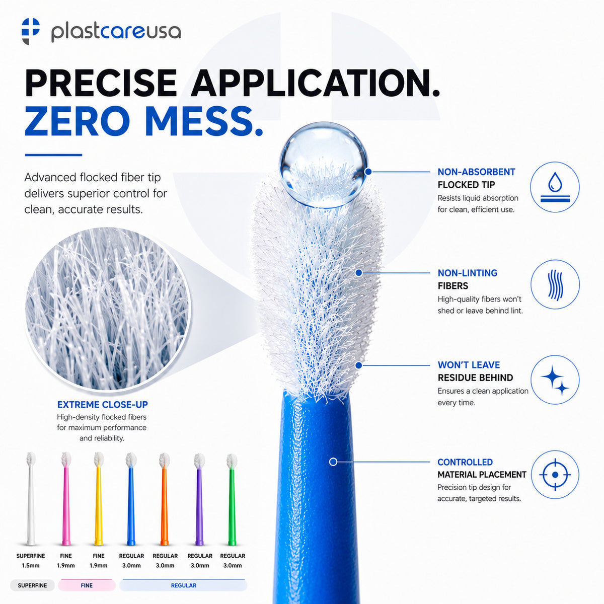 Dental Micro Applicator Brushes - Microbrush Dental Applicators for Eyes & Dental Use