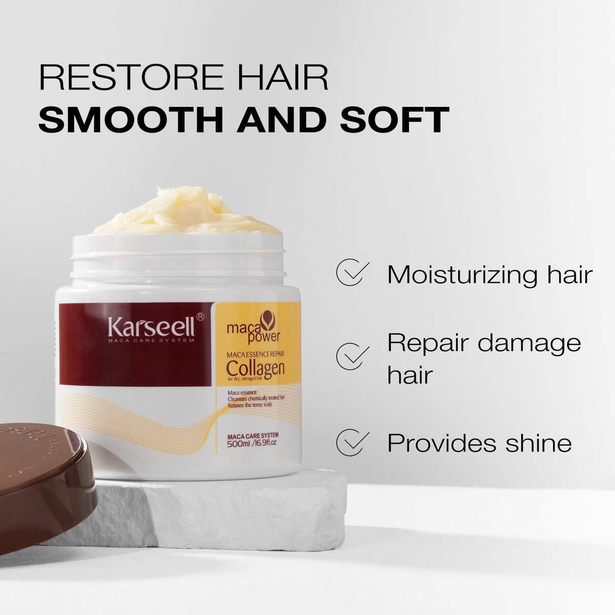 Deep Repair Collagen Hair Mask with Argan Oil - Nourishing Hair Treatment for Dry & Damaged Hair