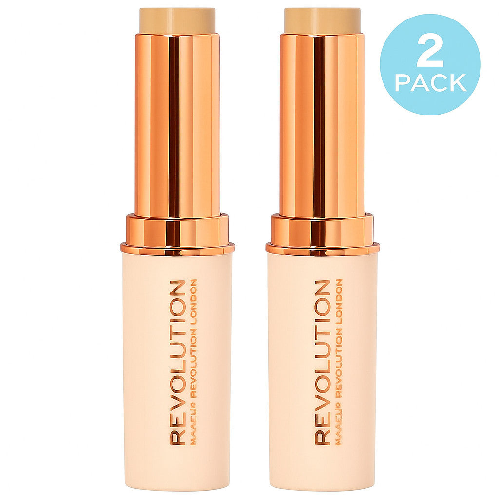 Full-Coverage Foundation Stick 2 Pack with Matte Finish for Contouring & Touch-Ups