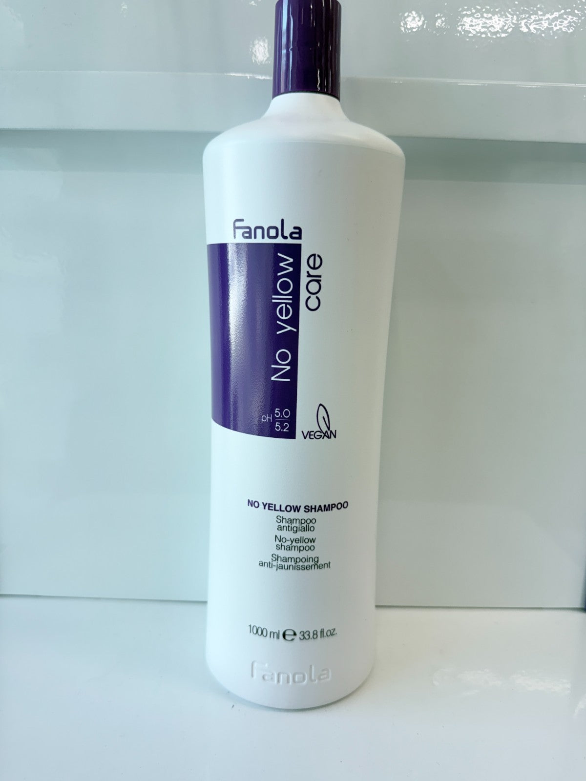 Fanola No Yellow Ultra Gentle Purple Shampoo for Blonde & Gray Hair 1000ml