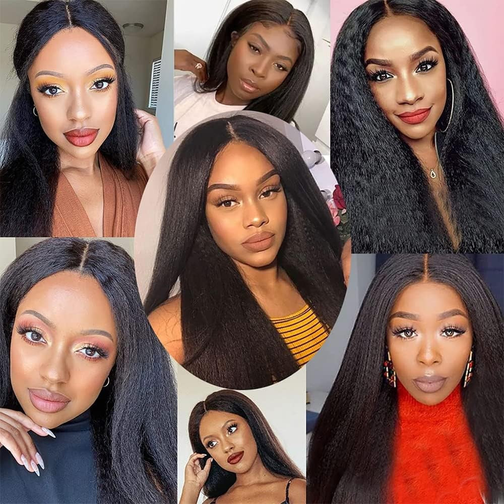 Brazilian Virgin Human Hair Bundles 26 28 30 Inch Yaki Wave Textures