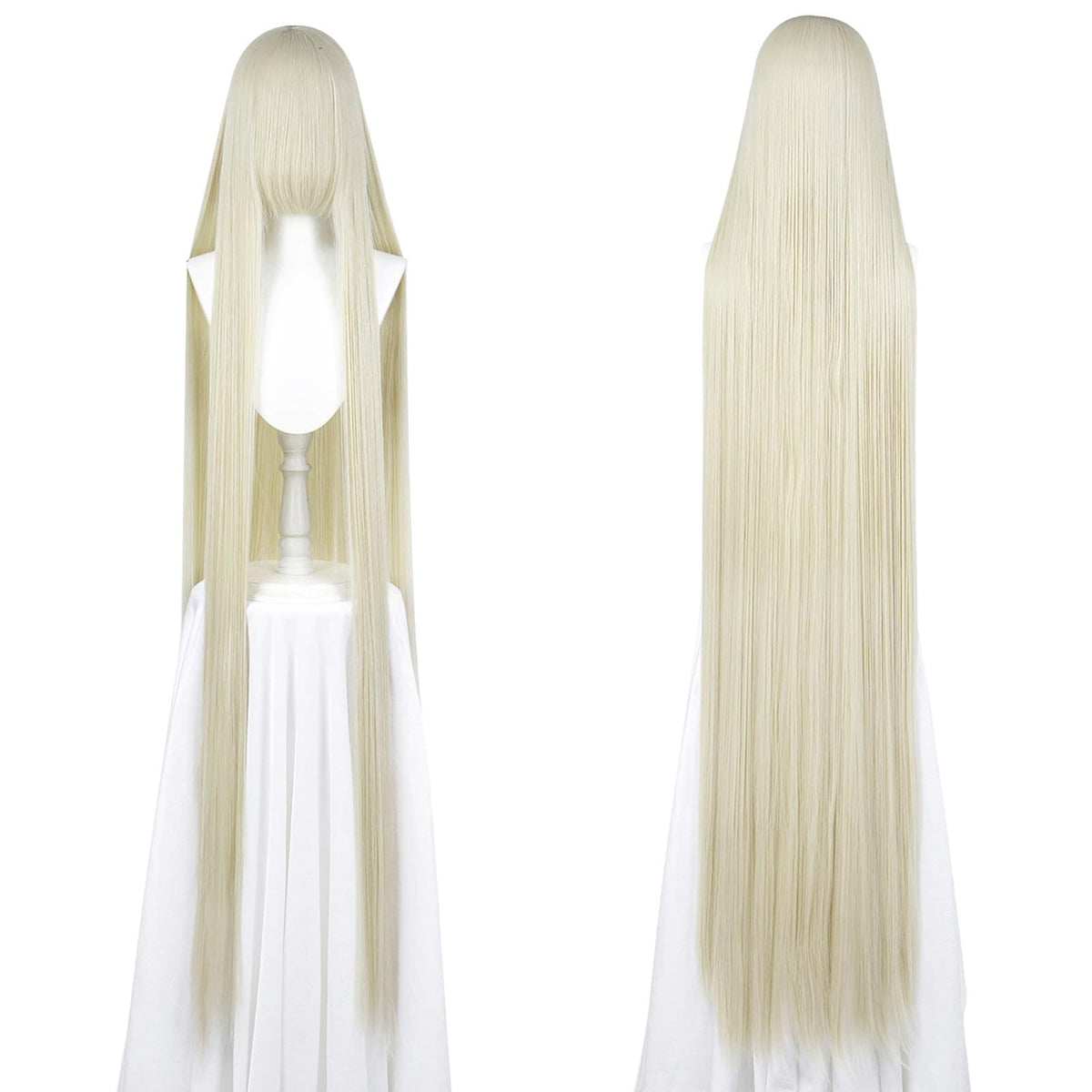 Long Straight Synthetic Wig with Bangs - Cosplay & Halloween Costume