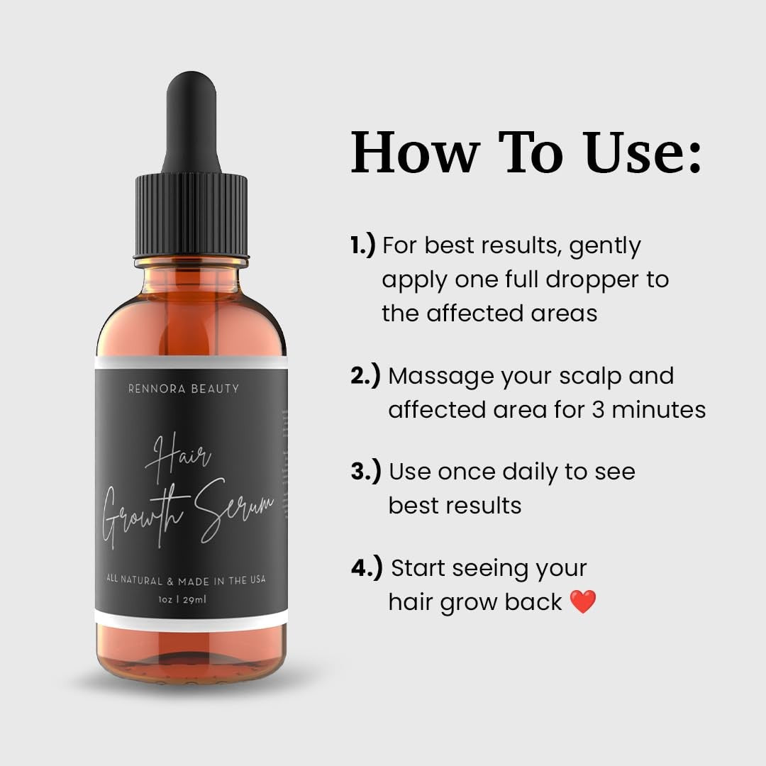 Hair Growth Serum with Peppermint Nettle Rosemary Oil - 2 Pack