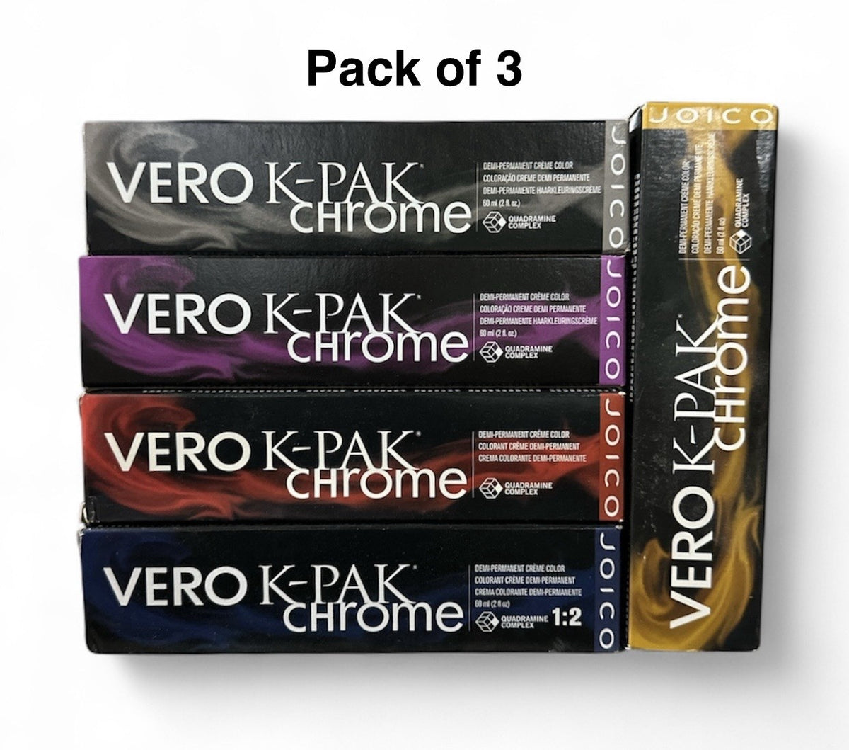 Joico Vero K-Pak Chrome Demi Permanent Hair Color Set - 3 Pack