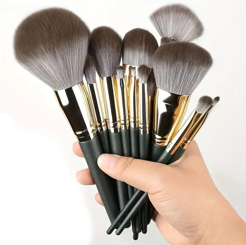 14-Piece Makeup Brush Set - Professional Face & Eye Brushes