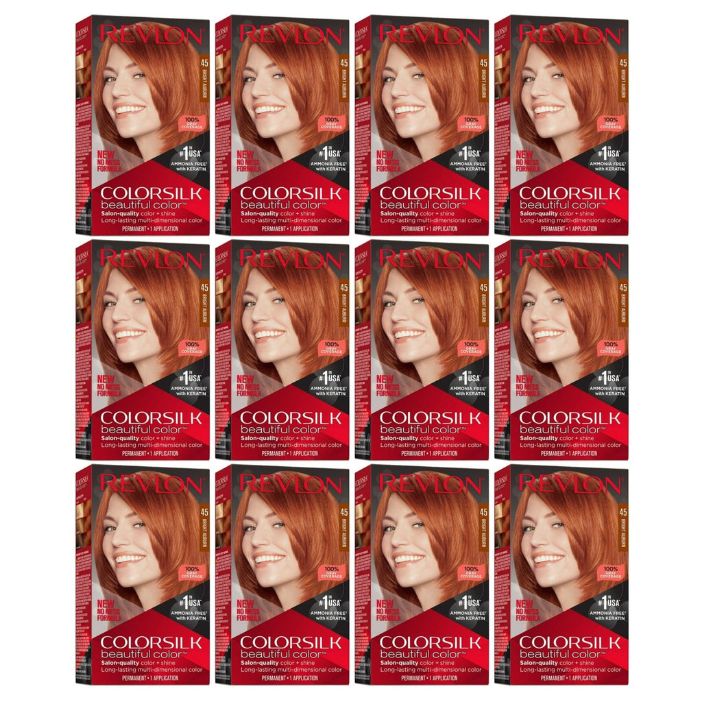 Revlon Hair Color Bright Auburn - Permanent, No Mess, 12-Pack