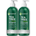 Tea Tree Oil Shampoo and Conditioner Set for Itchy Scalp Relief - Natural Clarifying Hair Care