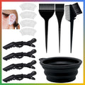 Professional Hair Dye Kit 12 Pcs Coloring Accessories with Bowl Brushes Clips