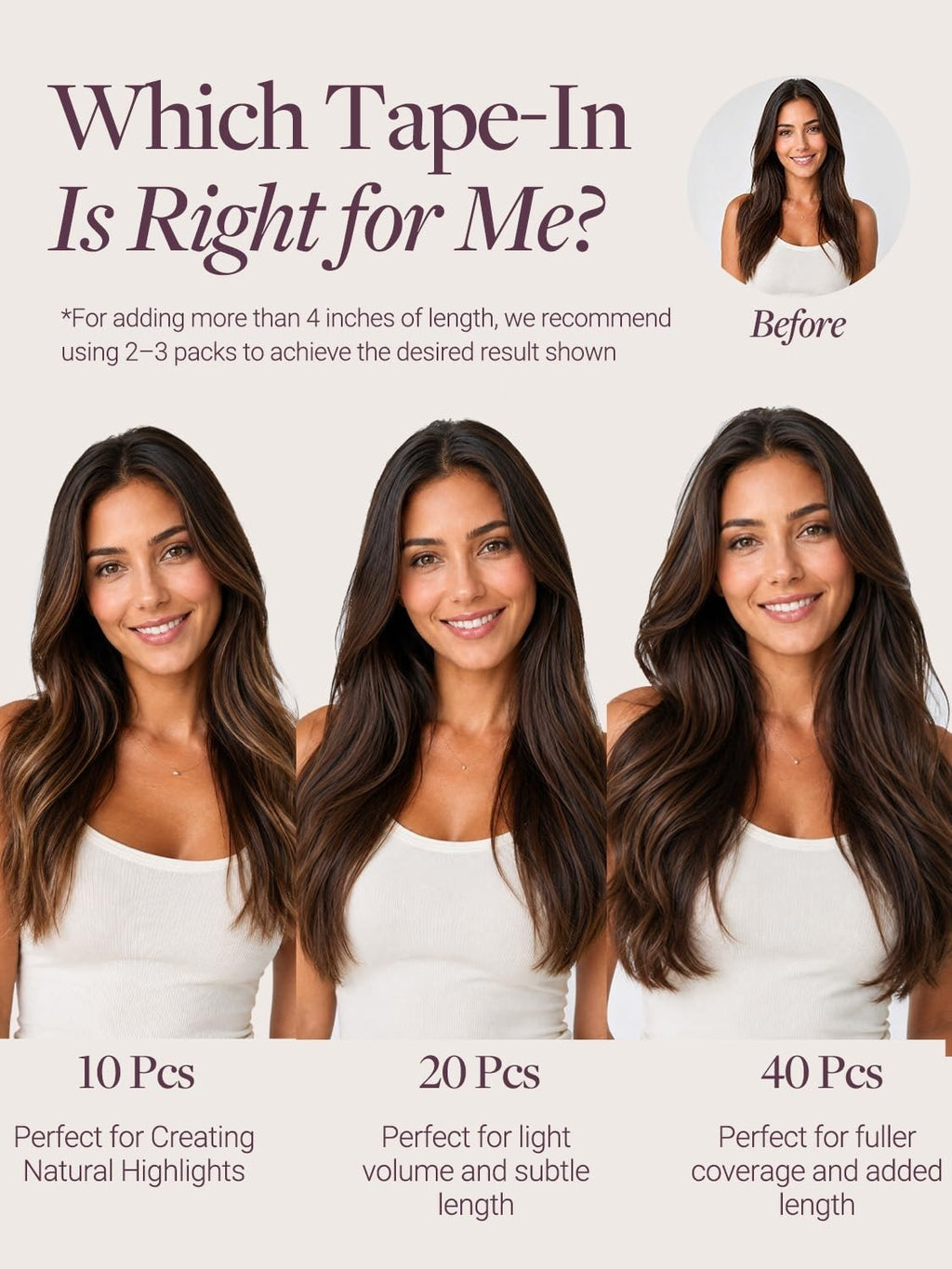 Invisible Tape-In Hair Extensions 18-Inch Platinum Blonde Remy Hair 20 Pieces