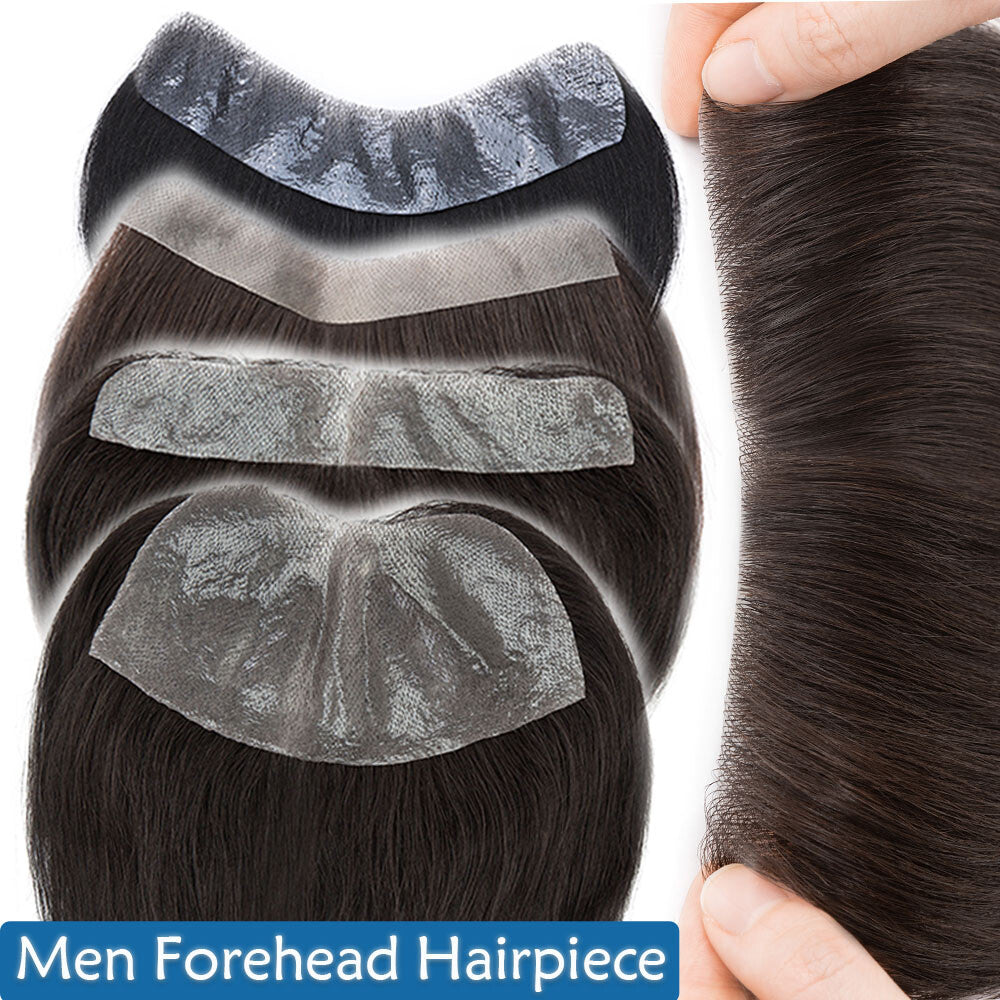 Men's Human Hair Toupee with Skin Front & Mono Base - Natural Look, Reusable, Customizable Size