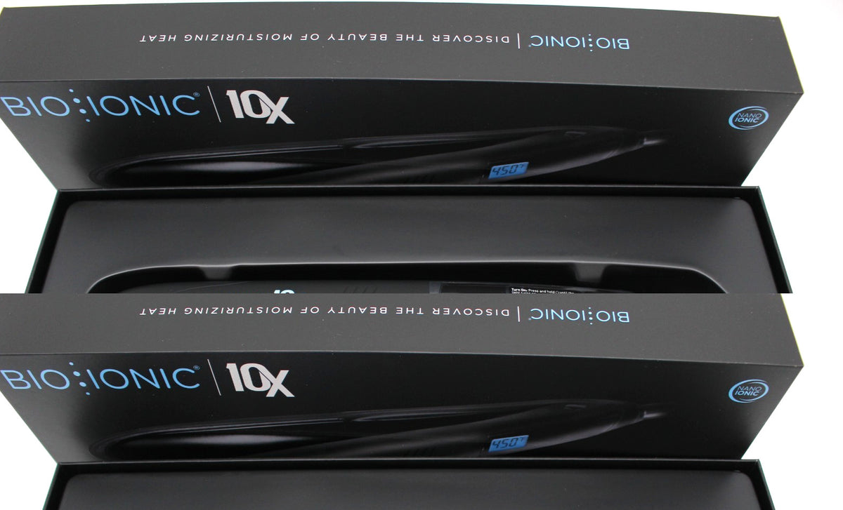 Bio Ionic 10X Pro Flat Iron 1-Inch Vibrating Plates Hair Styling Tool