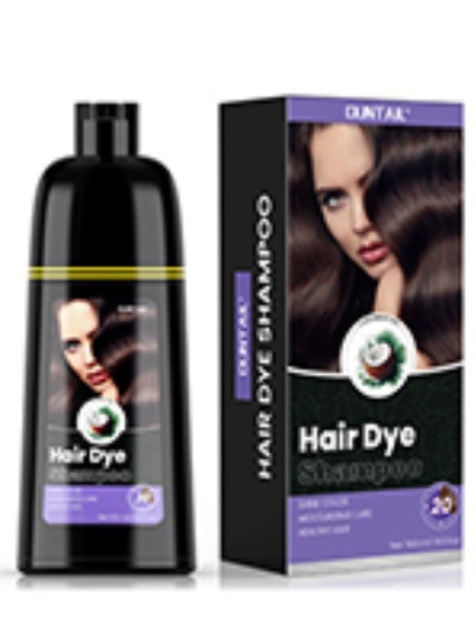 Brown Hair Dye Shampoo with Coconut Oil 3-in-1 Herbal Color 16.9 oz. 2 Pack