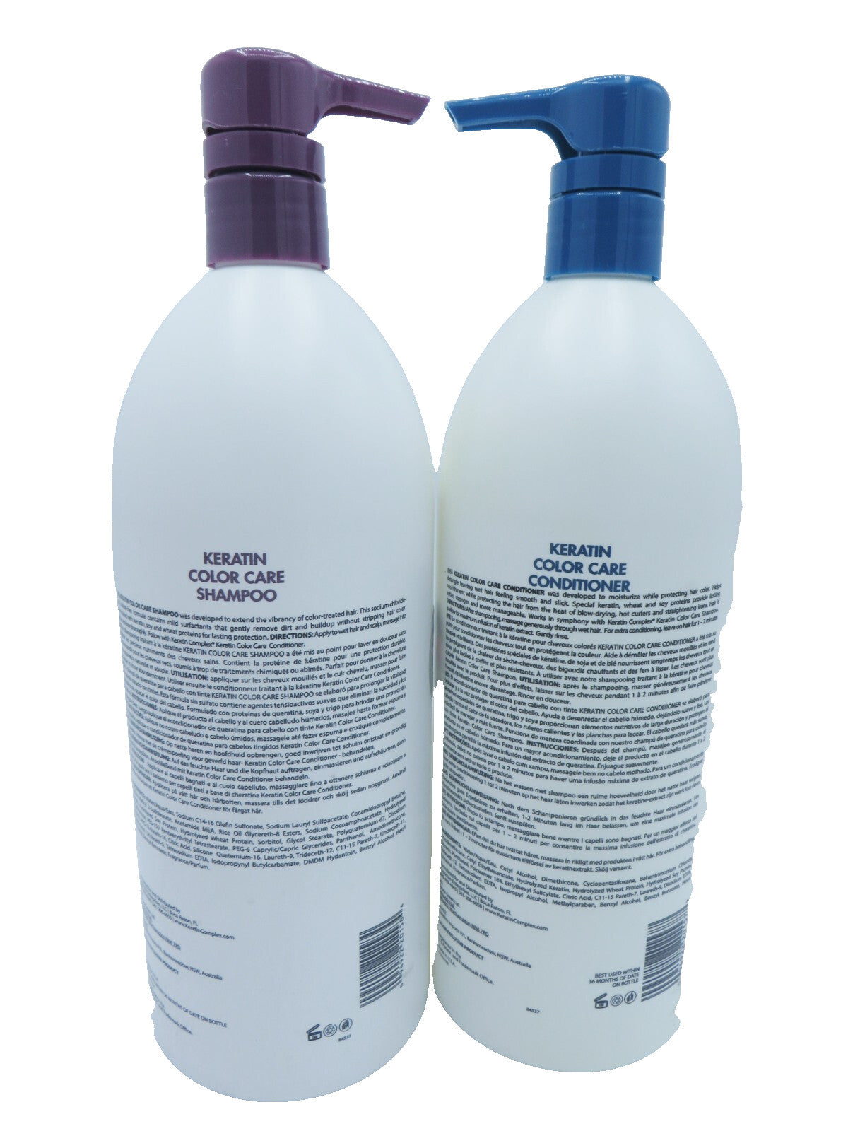 Keratin Complex Color Care Shampoo & Conditioner Set 33.8 oz Each - Smoothing Therapy