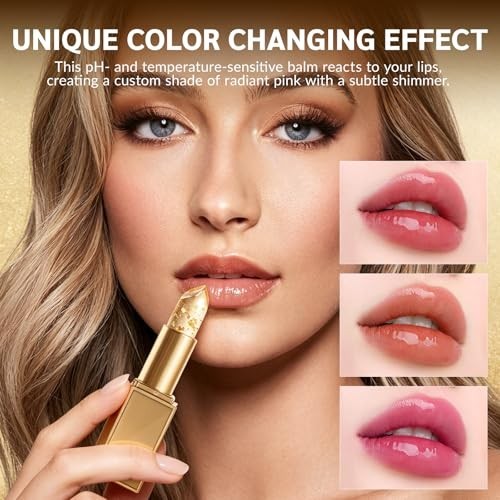 Color Changing Lipstick Set - Moisturizing Glossy Long Lasting pH-Reacting Lip Gloss
