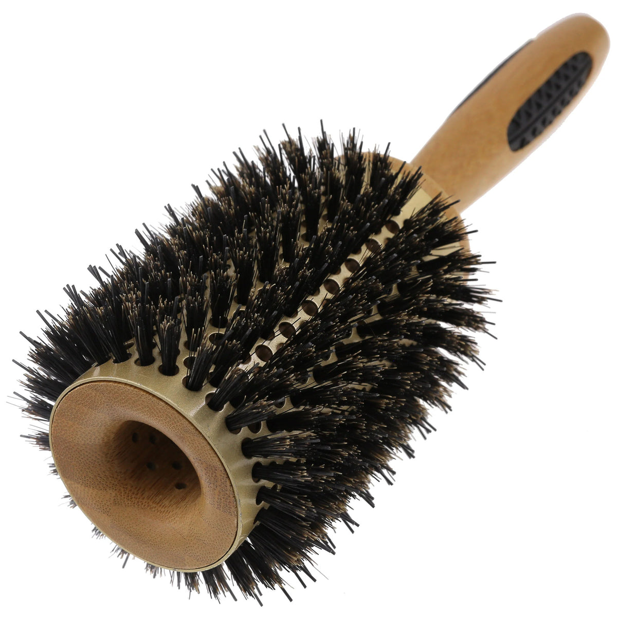 Small Hair Brush with Natural Bristle & Nylon Pins for Styling
