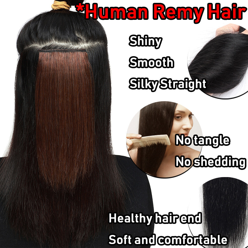 Clip-In Hair Extensions Remy Human Hair Short Topper Multiple Colors & Lengths
