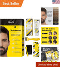 Vegan Hair & Beard Dye for Men - Ammonia-Free Black, Salon Quality