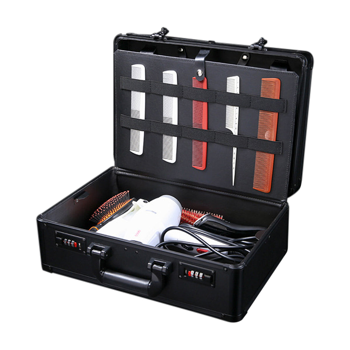 Portable Barber Tool Storage Case for Clippers, Scissors & Styling Accessories