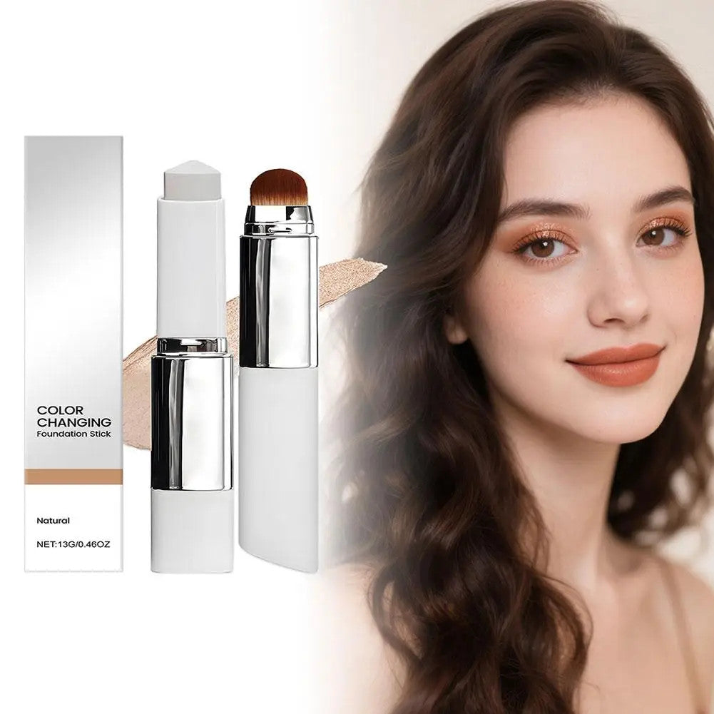 2-in-1 Color Changing Foundation Stick – Moisturizing, Brightening Liquid Cream