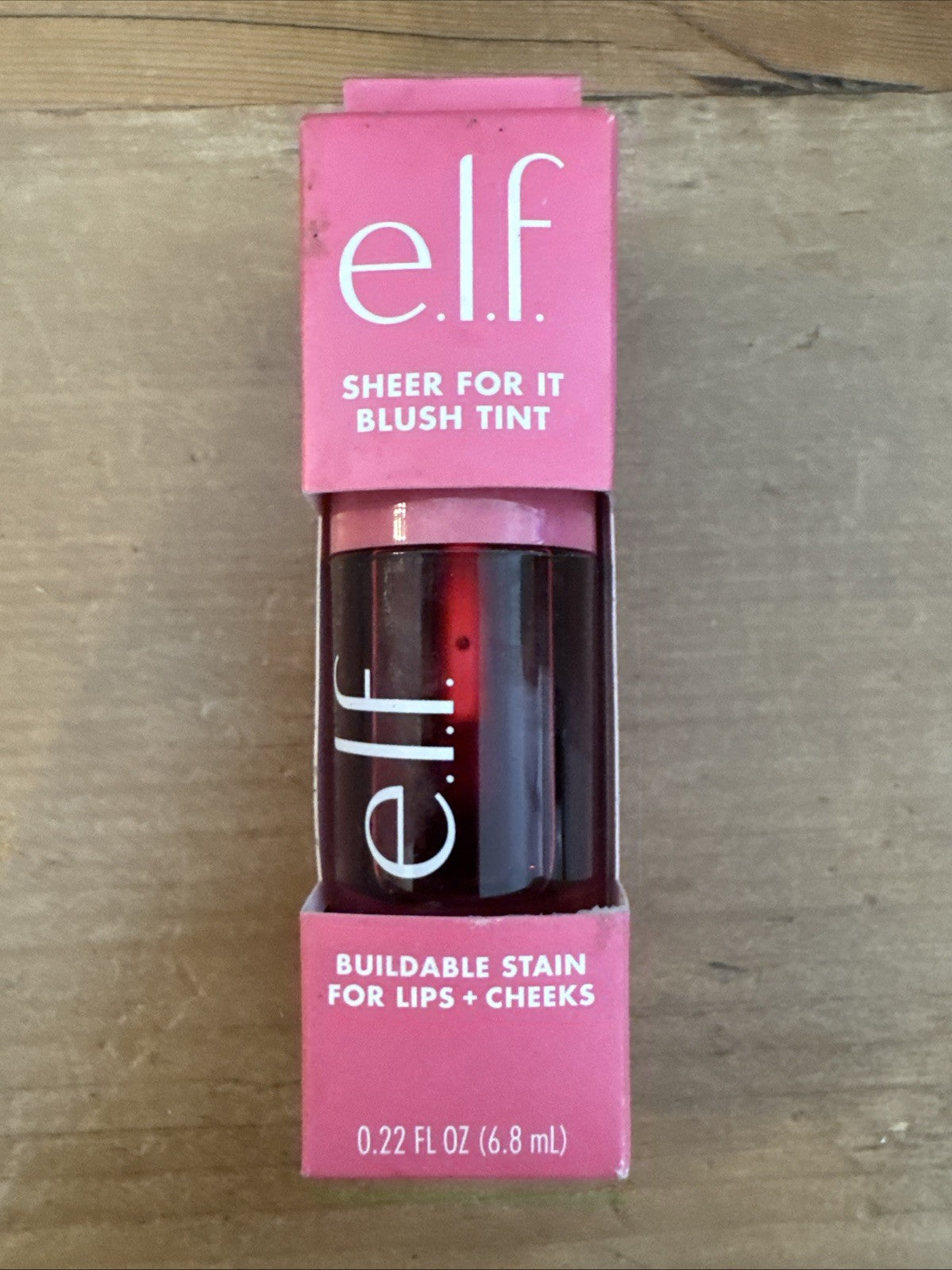 e.l.f. Sheer for It Blush Tint - Left on Red