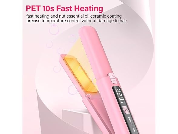 Cordless Hair Straightener with Fast Heating & Portable Design - Unbranded