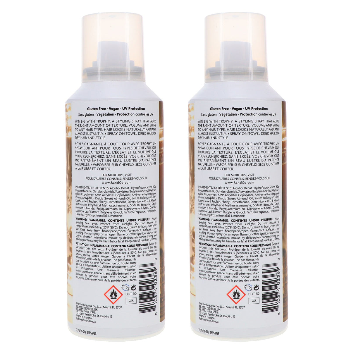 Hair Texturizing & Shine Spray - 6 oz 2-Pack for Volume & Flexible Hold