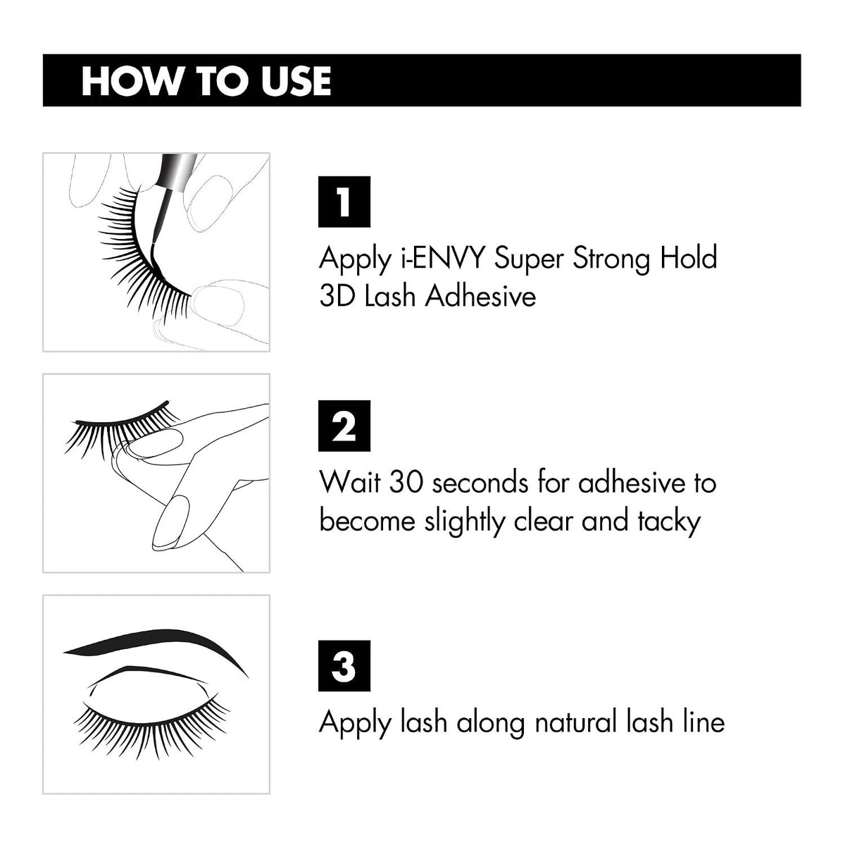 Waterproof Lash Adhesive with Brush-On Applicator - Latex & Formaldehyde Free